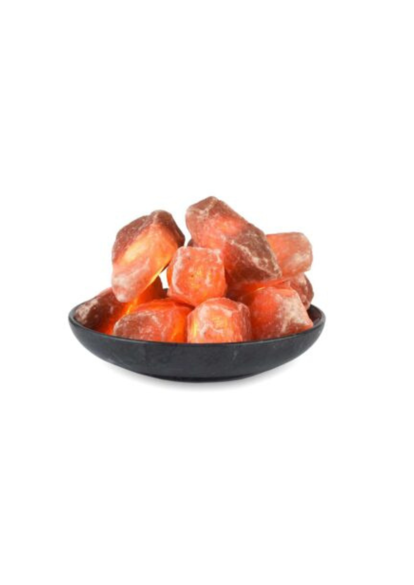 Himalaya Salt Dreams, 10 Illuminated Himalayan Salt Crystals with Marble Bowl, 44321, Ø approx. 20 cm, H approx.4 cm
