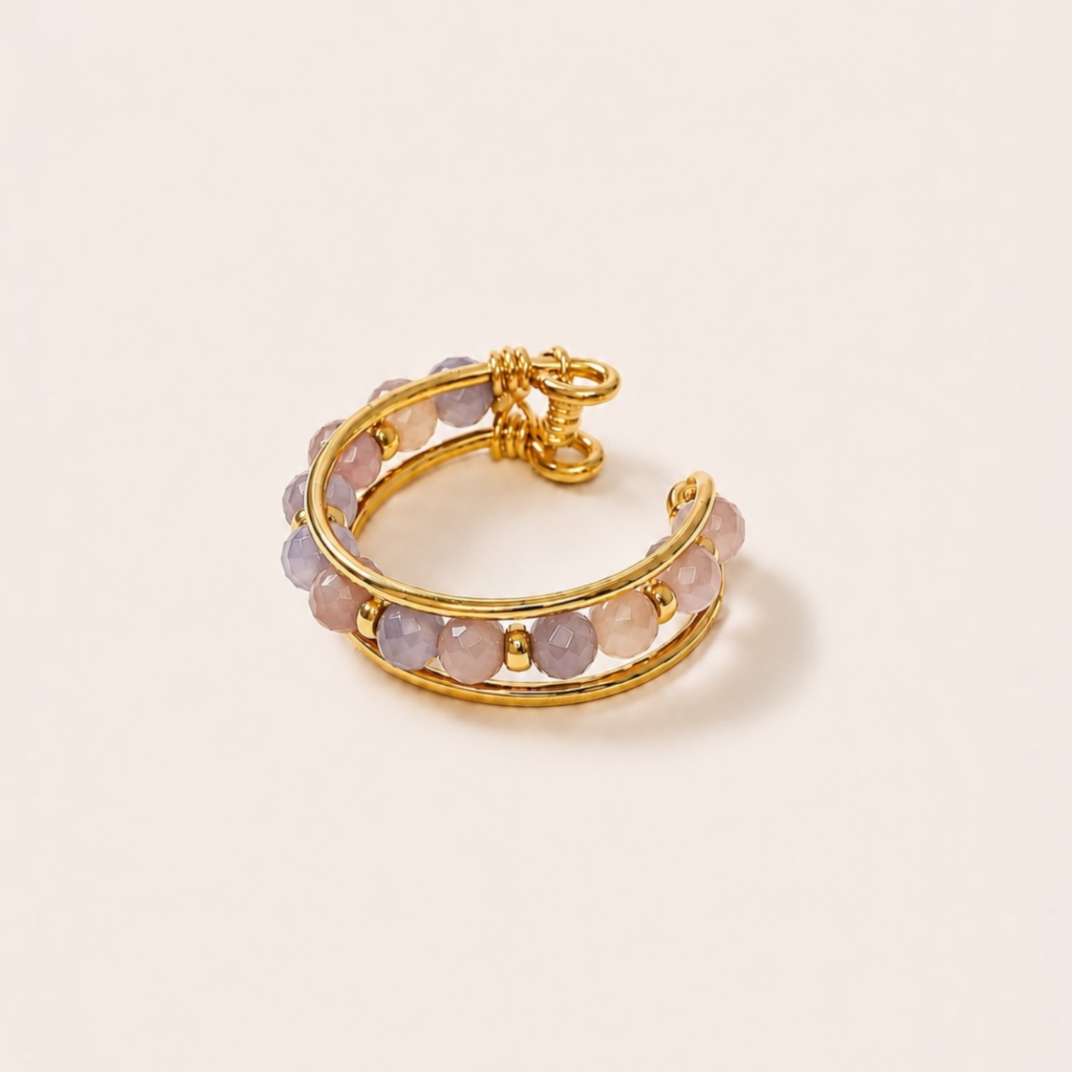 Faux piercing conch pierre naturelle