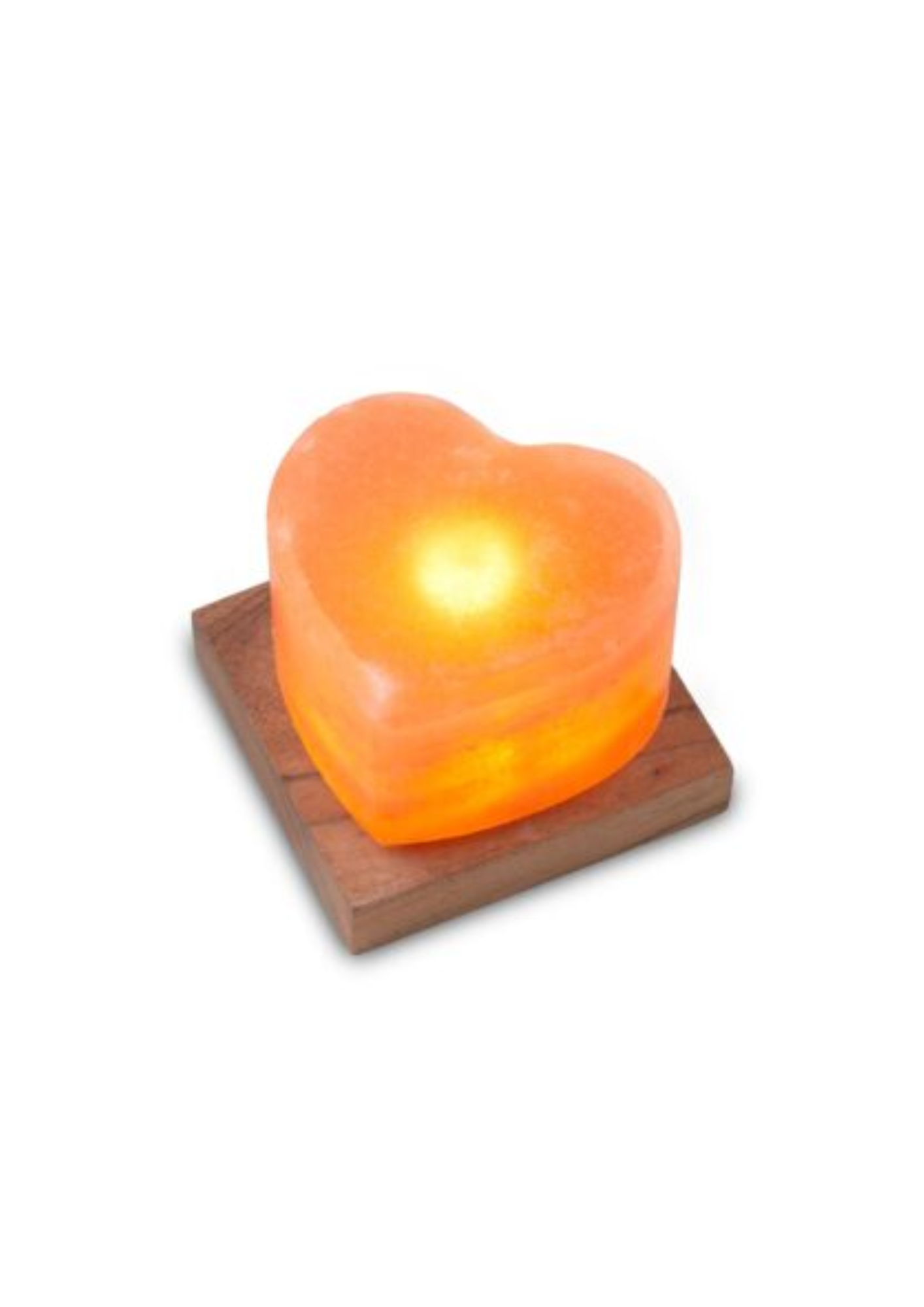 Himalaya Salt Dreams, Salzlampe mit LED-Beleuchtung, Herz, Orange, 51179-1, 9 x 9 x 6 cm