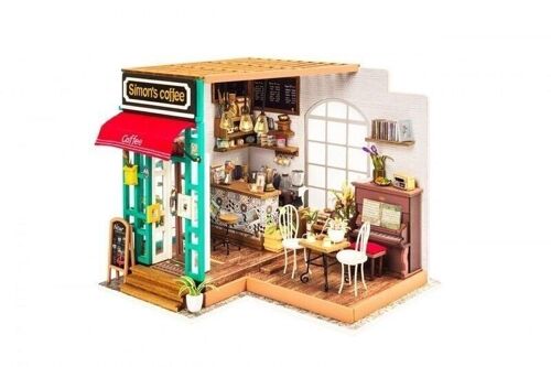 DIY House Simon's Coffee, Robotime, DG109, 22.6×19.4x19cm