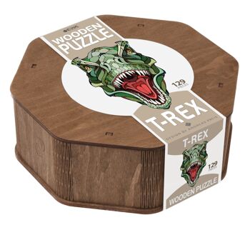 Puzzle en bois EWA, T-Rex, boîte en bois, 1133, 31x28x0,5cm 4
