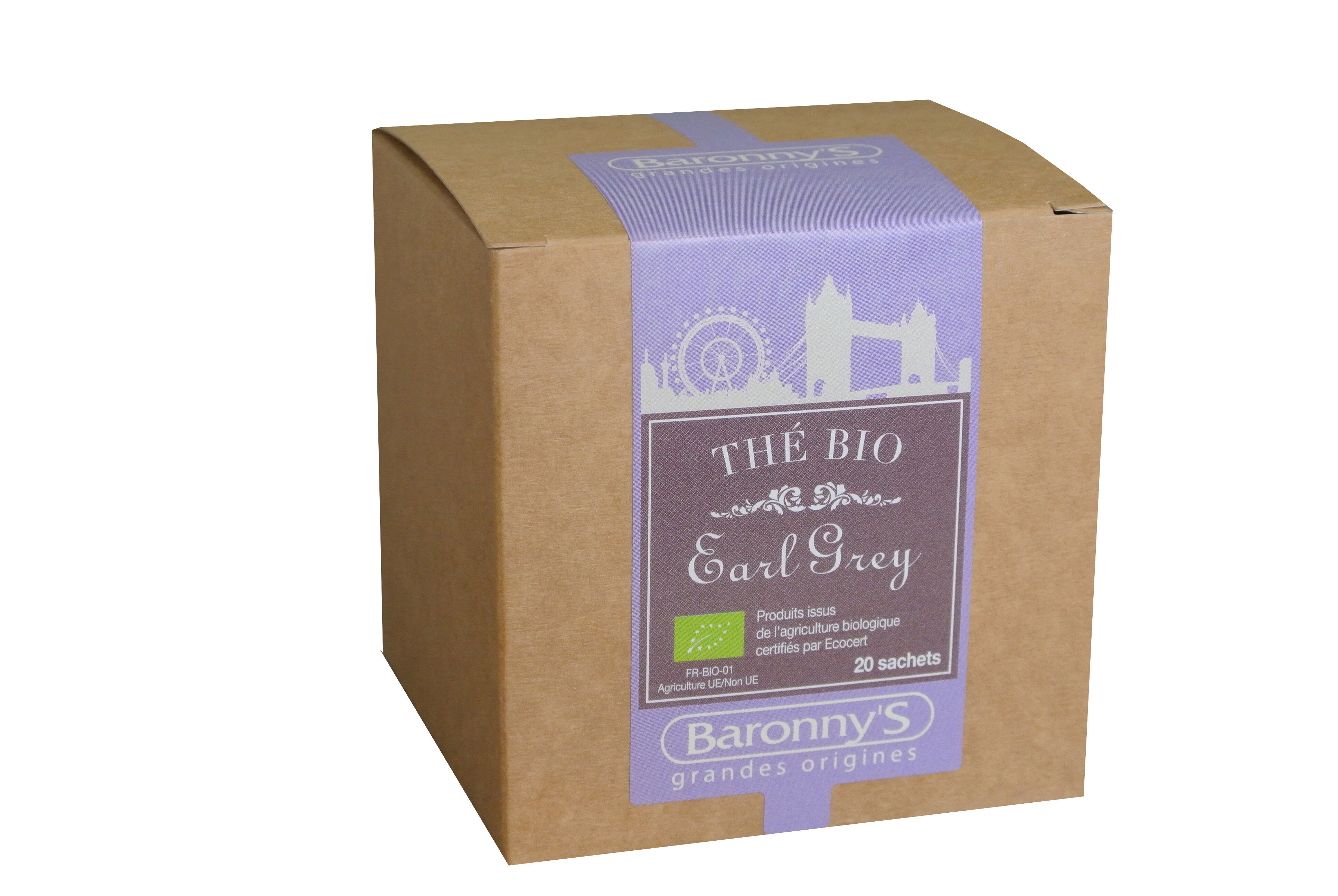 Organic Earl Grey Black Tea - Box of 20 tea bags