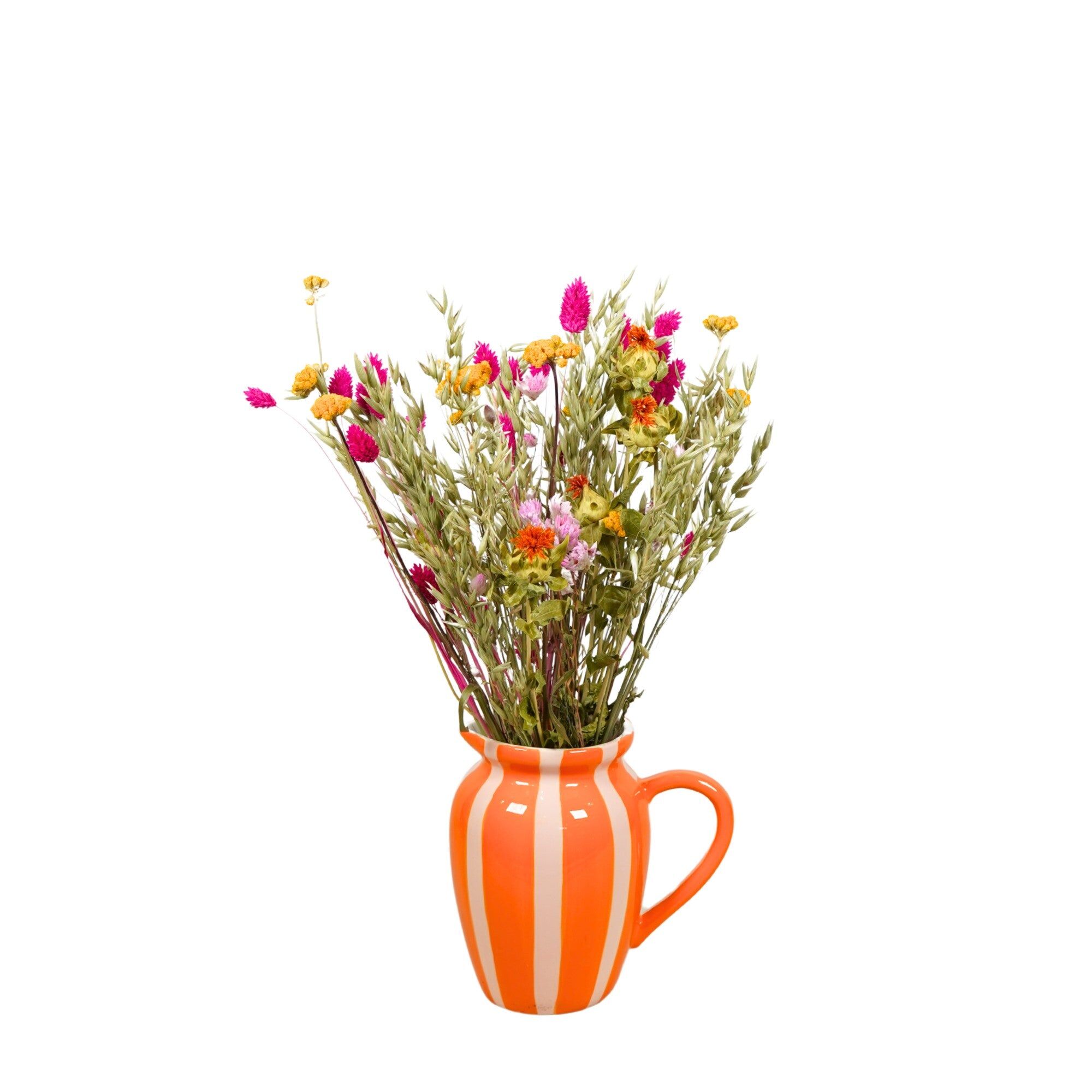 Dried Flowers in Vase – Orange