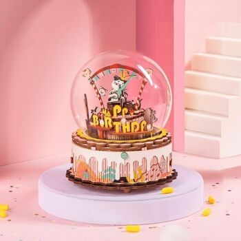 Rolife DIY Boîte à musique 3D The Birthday Song AM42 11,3×11,3×15,5 cm 2