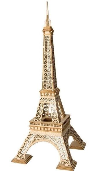 Puzzle 3D en bois DIY Tour Eiffel, Robotime, TG501, 16.5×16.5×36.5 cm 1