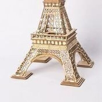 Puzzle 3D en bois DIY Tour Eiffel, Robotime, TG501, 16.5×16.5×36.5 cm 4