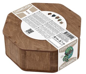 Puzzle en bois EWA, caméléon, boîte en bois, 1119, 37x28x0,5 cm 3