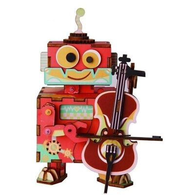 Spieluhr Holz DIY 3D-Puzzle Little Performer, Robotime, AMD53, 12,1×9,1×16,7 cm