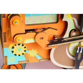 Boîte à Musique Bois DIY Puzzle 3D Little Performer, Robotime, AMD53, 12,1×9,1×16,7 cm 2