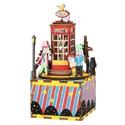 Robotime 3D Puzzle Music Box Phone Booth AM401 9×8.1×17.1 cm