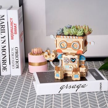 Robot pot de fleurs bricolage, Robotime, FT761, 18×13,6×15,5 cm 5