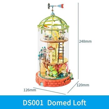 Maison DIY Loft en Dôme, Robotime, DS001 12,6x12x24,8cm 2