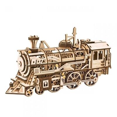 DIY Wooden Puzzle 3D Locomotive, Robotime, LK701, 37x12x18.5cm.