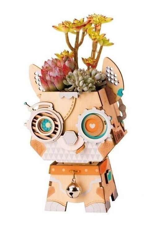 DIY Flowerpot Puppy, Robotime, FT742, 10.8×10.6×16.6cm