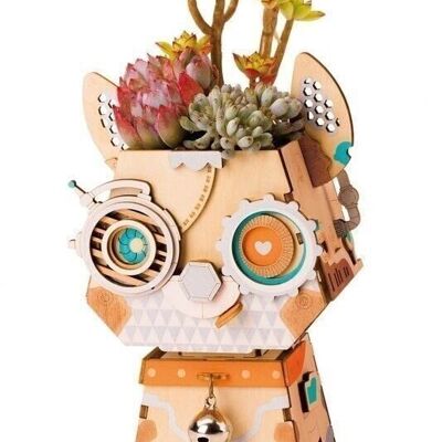 Pot de fleurs DIY Chiot, Robotime, FT742, 10.8×10.6×16.6 cm