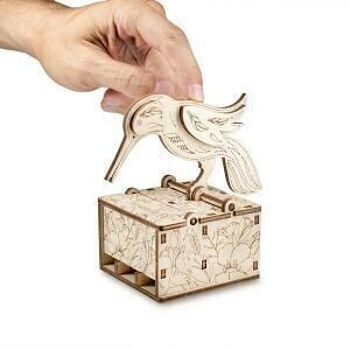 DIY Eco Wood Art 3D Puzzle en bois Mangeoire à oiseaux, 952, 8x12.5x14cm 3