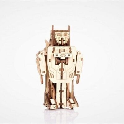 Sig. Playwood Puzzle 3D in Legno Transformer Robot/Aeroplano 7(10)X15(21)X20(24)Cm.