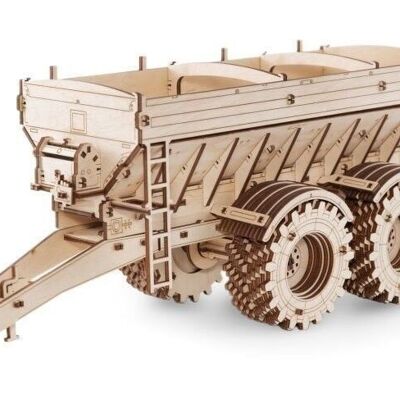 DIY Eco Wood Art 3D Wooden Puzzle Trailer for K-7M 1072, 50x24,3x4xcm
