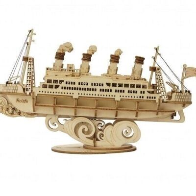 DIY 3D Wooden Puzzle Cruise Ship, Robotime, TG306, 19x5x11cm