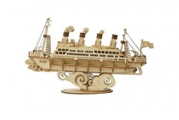 Puzzle 3D en bois DIY Bateau de croisière, Robotime, TG306, 19x5x11cm 1