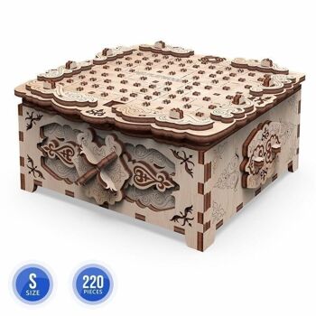 M.Playwood Puzzle 3D en bois Boîte secrète Floral Fantasy 1