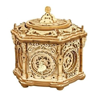 Music Box Wood DIY 3D Puzzle Secret Garden, Robotime, AMK52, 13.5×13.5x14cm