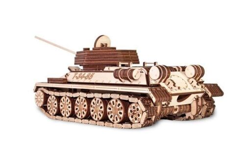 DIY Eco Wood Art 3D Wooden Puzzle Tank T-34-85, 822, 33x28x9.5cm