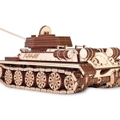 DIY Eco Wood Art 3D Rompecabezas de madera Tanque T-34-85, 822, 33x28x9.5cm