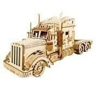 Puzzle in legno fai da te 3D camion pesante, Robotime, MC502, 22.4×7.3×10 cm
