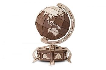 DIY EWA Puzzle 3D en bois globe marron 389 505x320x320mm 1