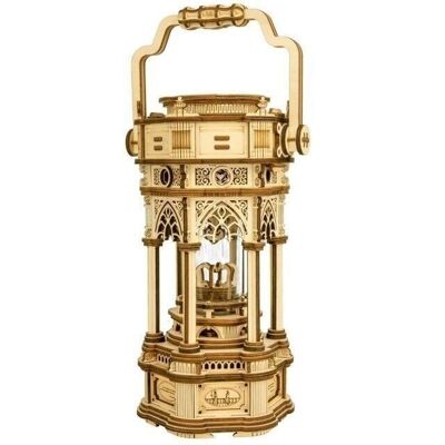 Carillon in legno Puzzle 3D fai da te Lanterna vittoriana, Robotime, AMK61, 14×11.5x30 cm