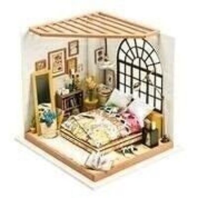 Casa fai da te La camera da letto da sogno di Alice, Robotime, DG107, 20,3×18,4×18,7 cm