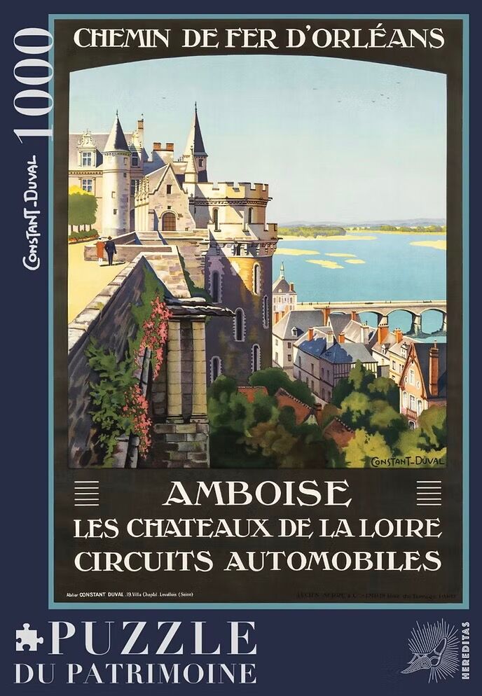 1000-piece puzzle - Amboise and the Loire by Constant-Duval