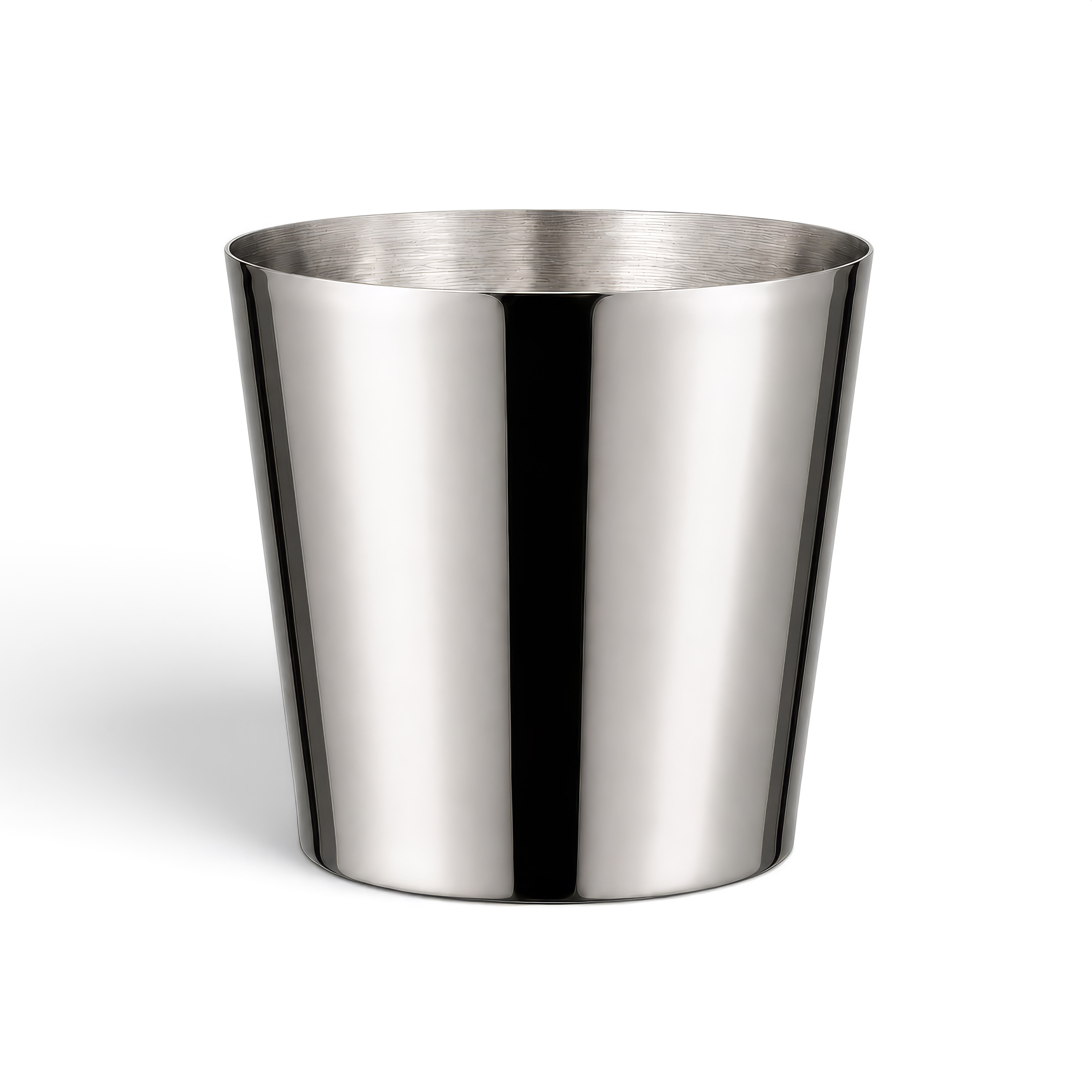Basel flower pot (height 11 cm, Ø 11.5 cm), stainless steel, high-gloss polished