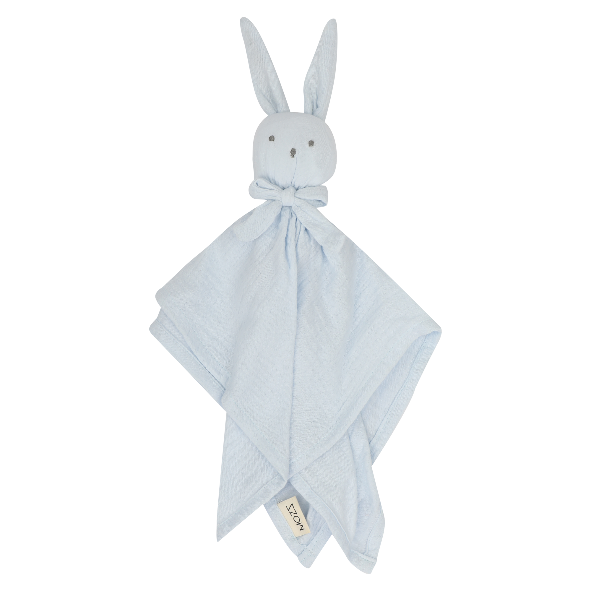 Kuscheldecke Kaninchen-Musselin – Hellblau
