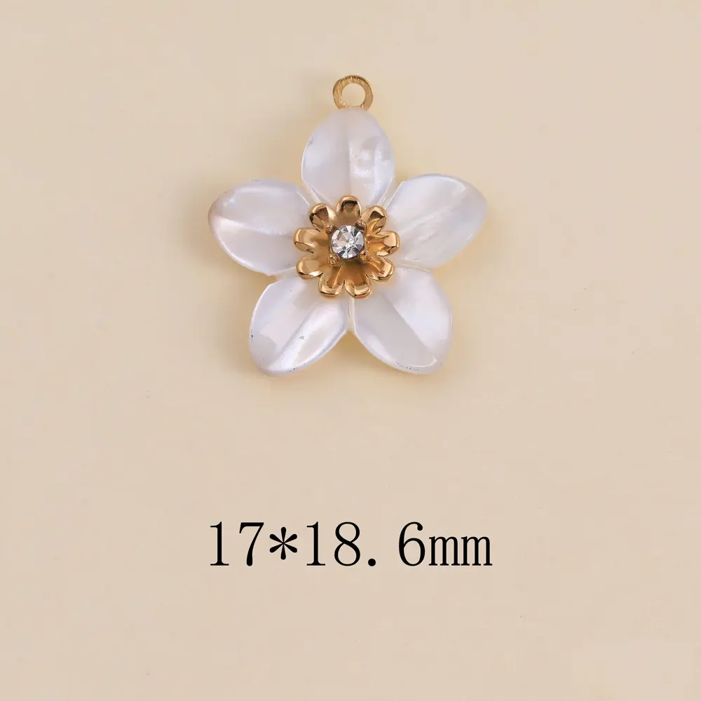 Buy wholesale SET OF 3 Mother-of-Pearl Flower-Shaped Pendants with