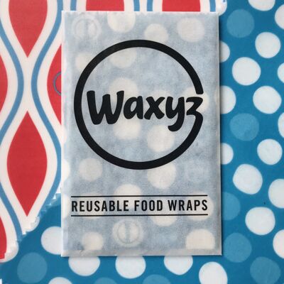 Vegan Reusable Wax Wraps – Pack. 2 x Small Waxyz. New designs