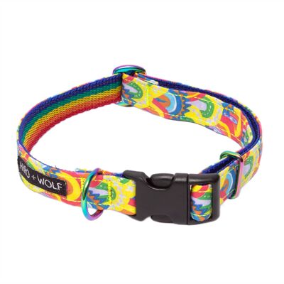 Over the Rainbow Vegan Dog Collar