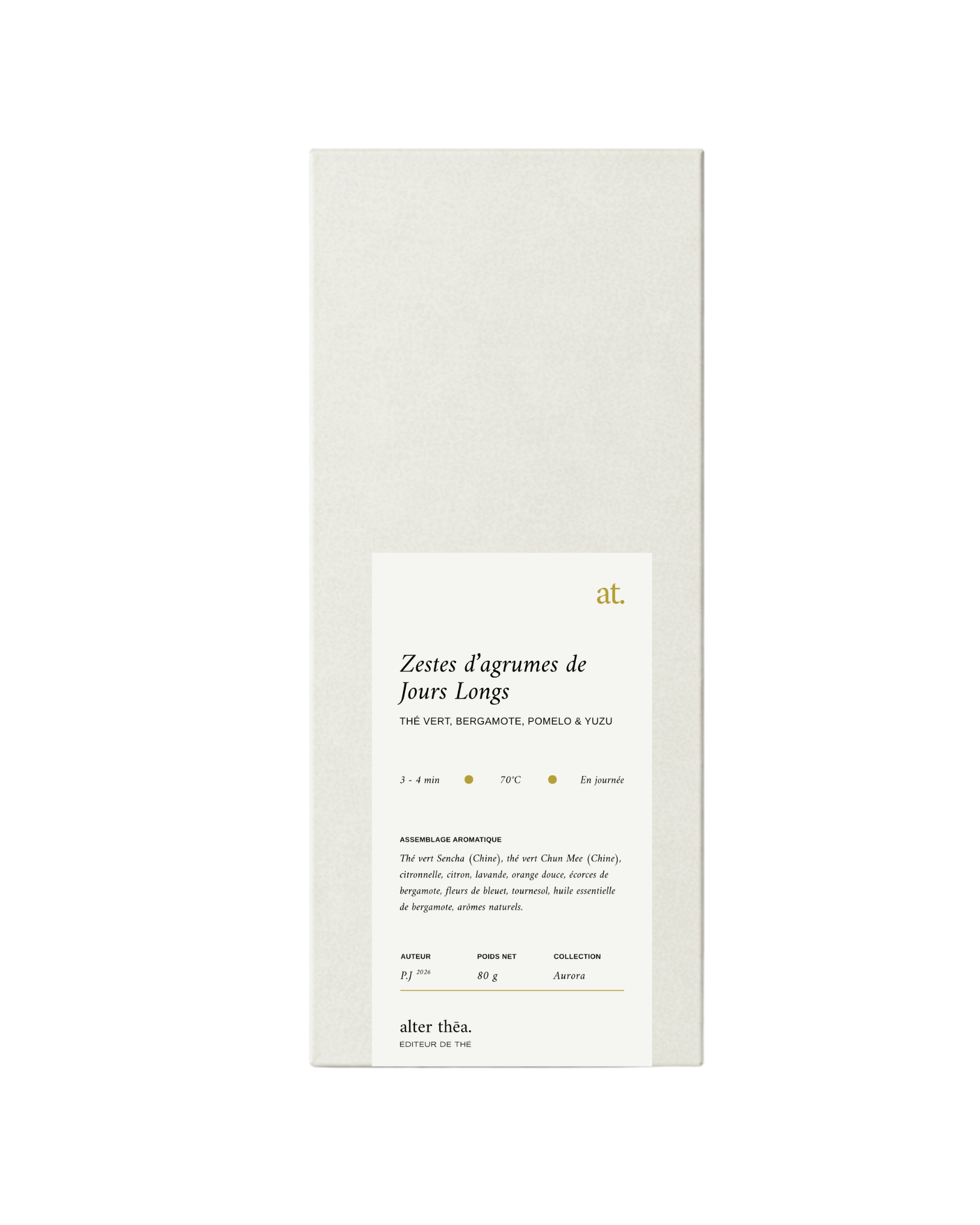 Green tea, bergamot, pomelo & yuzu: Citrus zest of long days