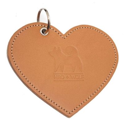 Poo Pouch Heart 'Tan Leather'