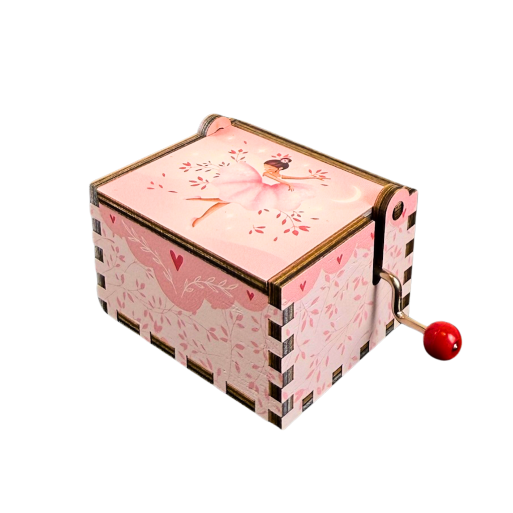 Caja vacía para manivela musical - Bailarina