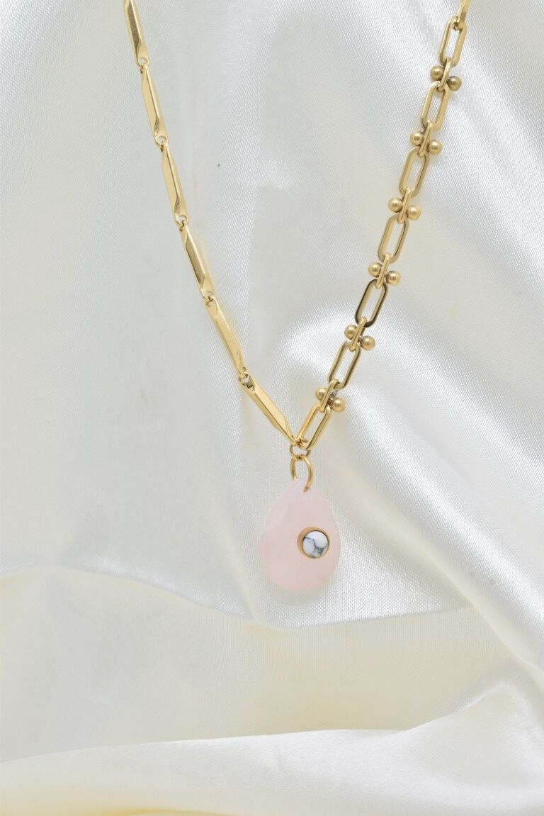 Stainless steel necklace - BJ210344OR-RO
