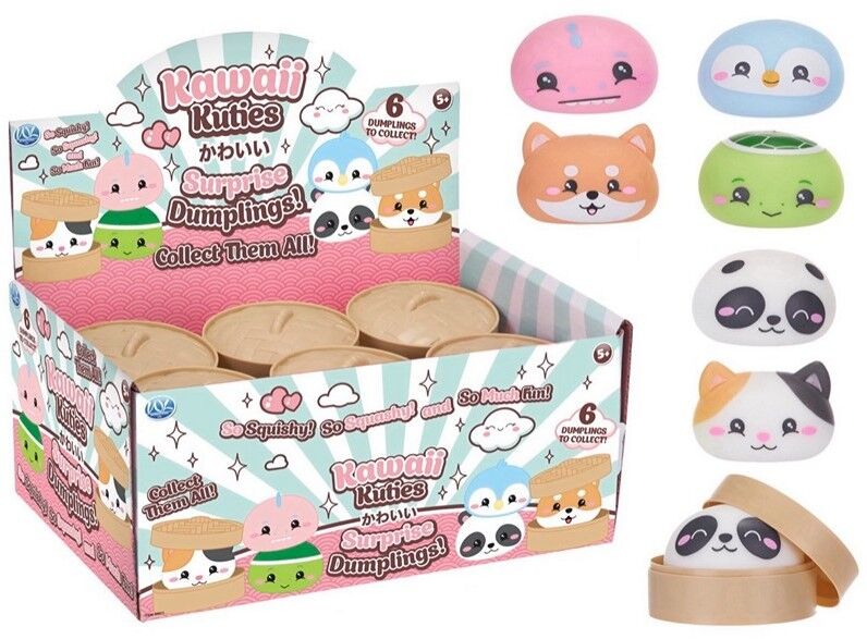 Kawaii XL Kuties Surprise Dumpling 8,5 cm 6 assortis en exposition (12) (Transport aérien)