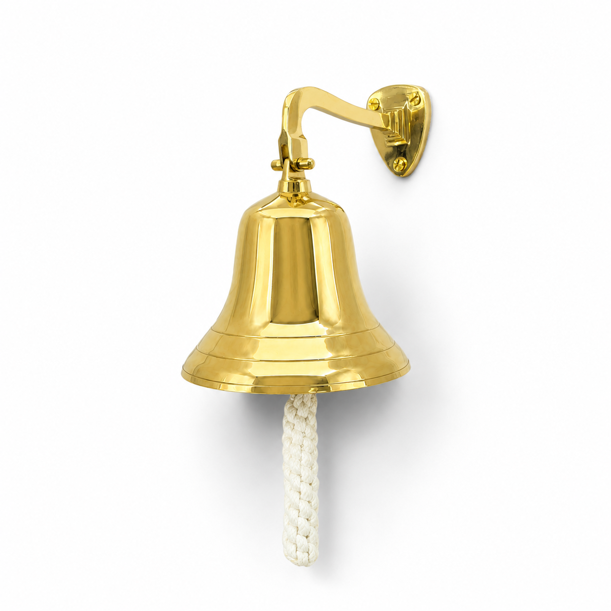 Cloche de navire vintage en laiton massif
