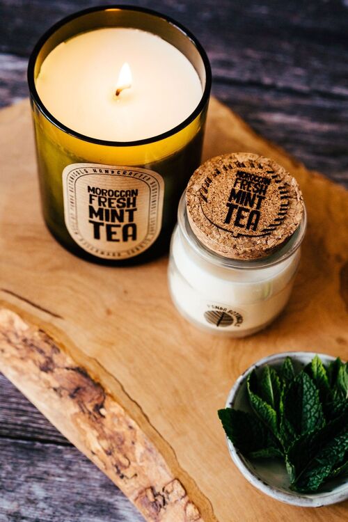 Moroccan Fresh Mint Tea - Wine Bottle Candle