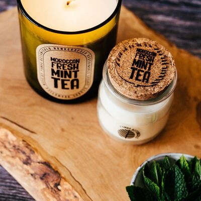 Moroccan Fresh Mint Tea - Wine Bottle Candle