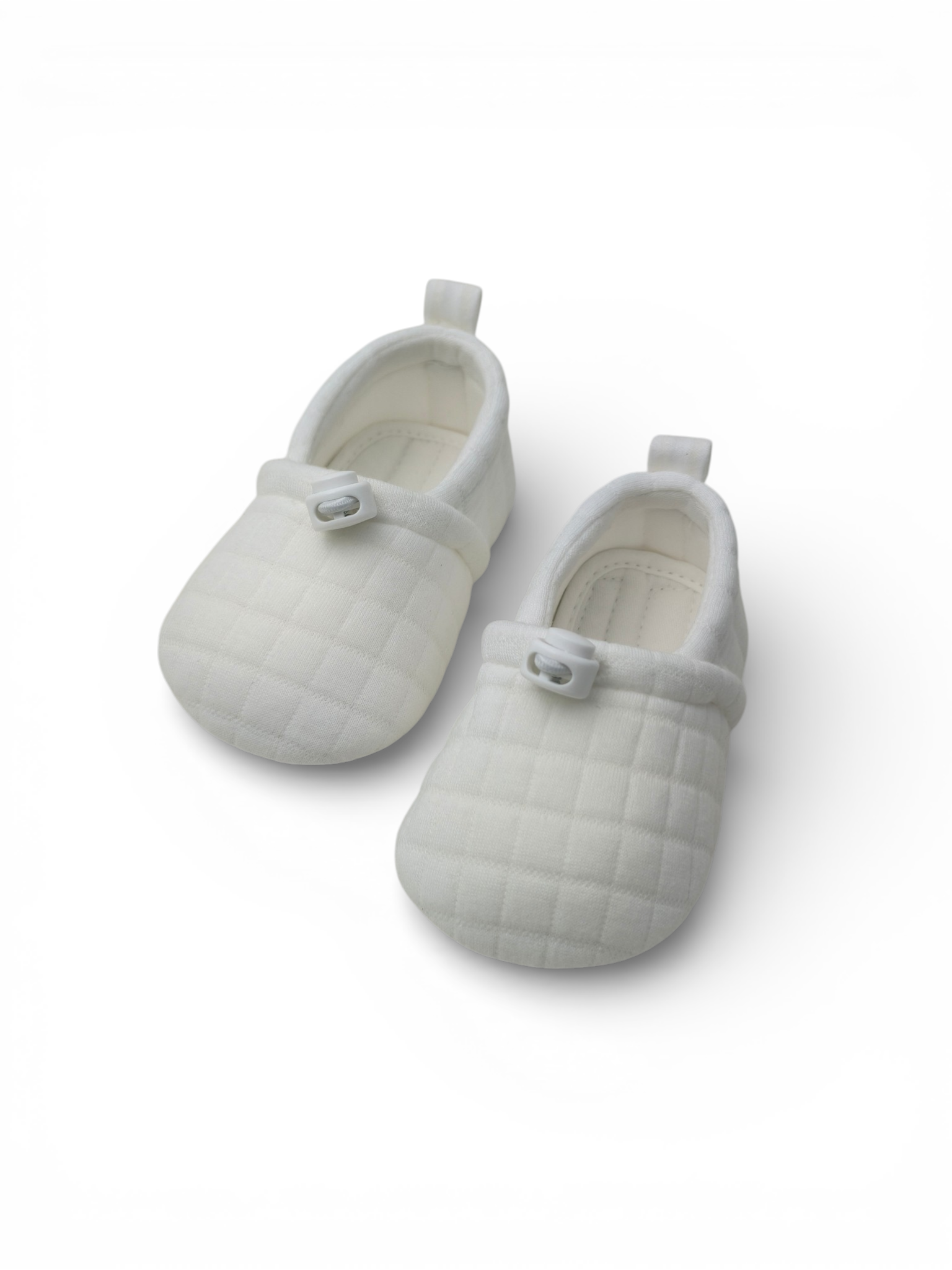 Babyschuhe aus Bio-Baumwolle mit weicher Sohle – Weiß