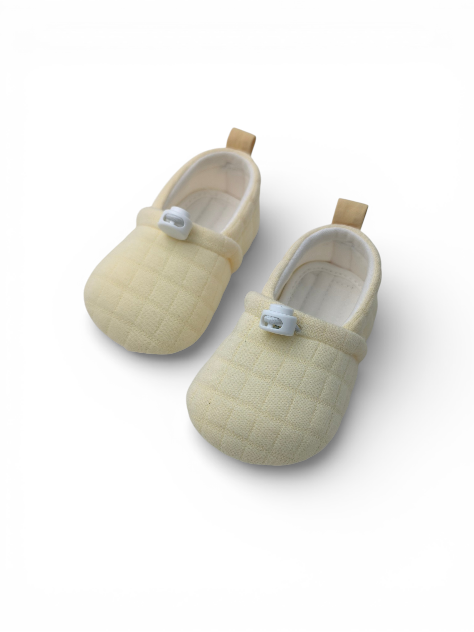 Barfuß-Babyschuhe aus Bio-Baumwolle mit weicher Sohle – Gelb