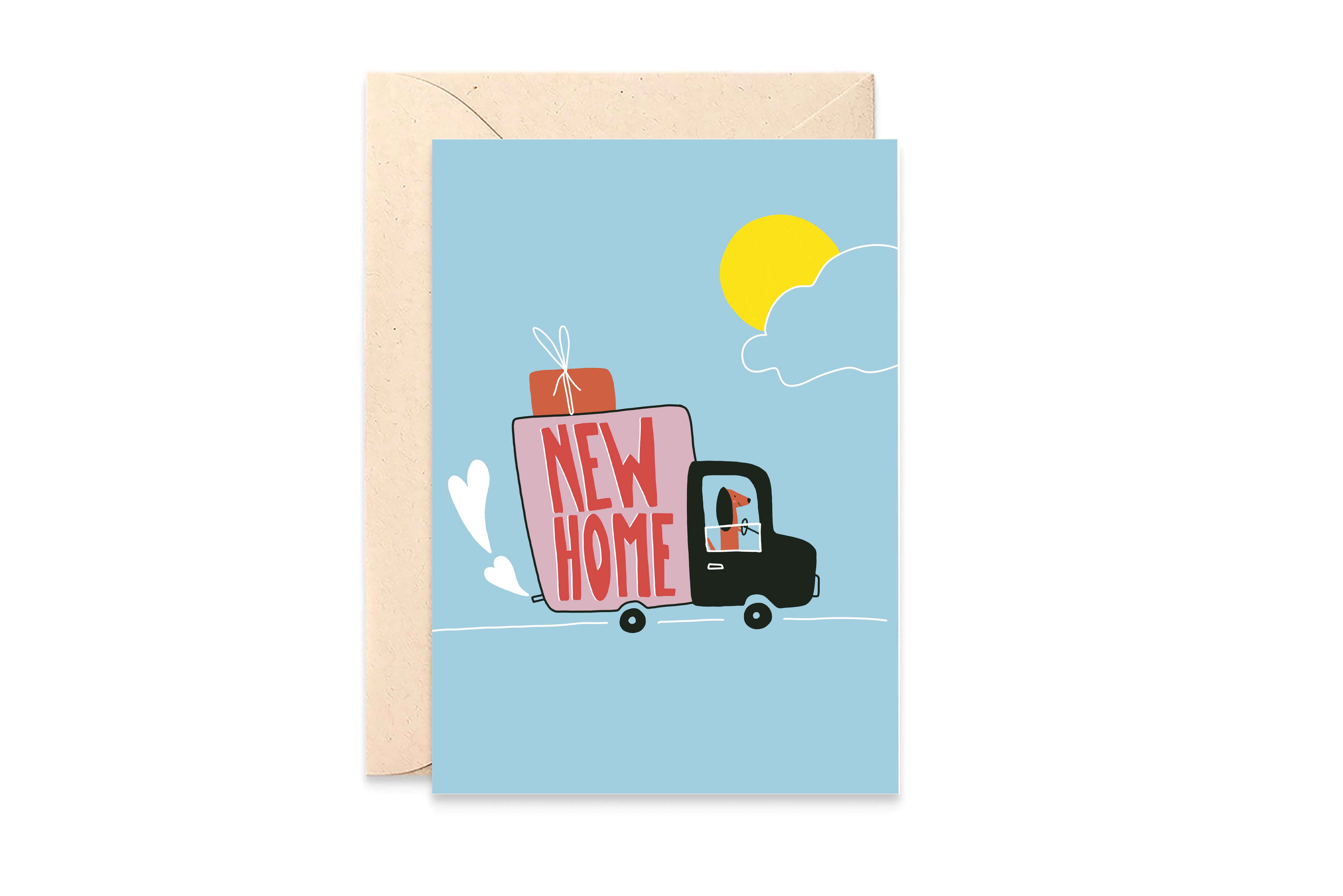 'New home' dog card - Moving in