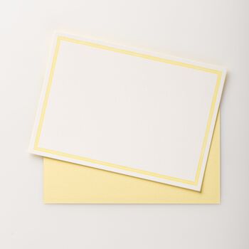 8 cartes de notes typographiques CuriOsity, jaune Amelia 2